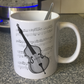 Double Bass Music Notation Mug - Gift For Bassist - Jazz Musician Gift