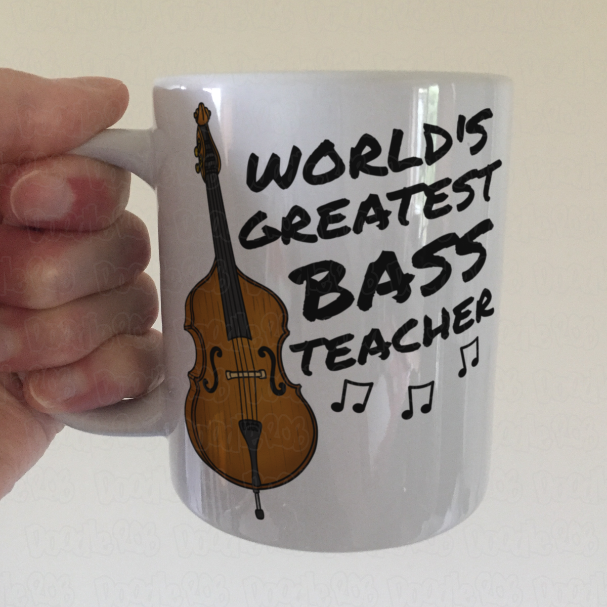 Double Bass Teacher Mug - World's Greatest Bass Teacher - Gift For Bassist