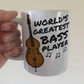 Double Bass Mug - World's Greatest Bass Player - Gift For Bassist - Jazz Musician Gift