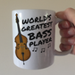 Double Bass Mug - World's Greatest Bass Player - Gift For Bassist - Jazz Musician Gift