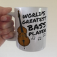 Double Bass Mug - World's Greatest Bass Player - Gift For Bassist - Jazz Musician Gift