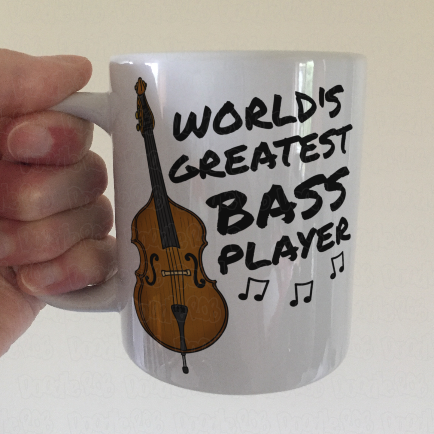 Double Bass Mug - World's Greatest Bass Player - Gift For Bassist - Jazz Musician Gift