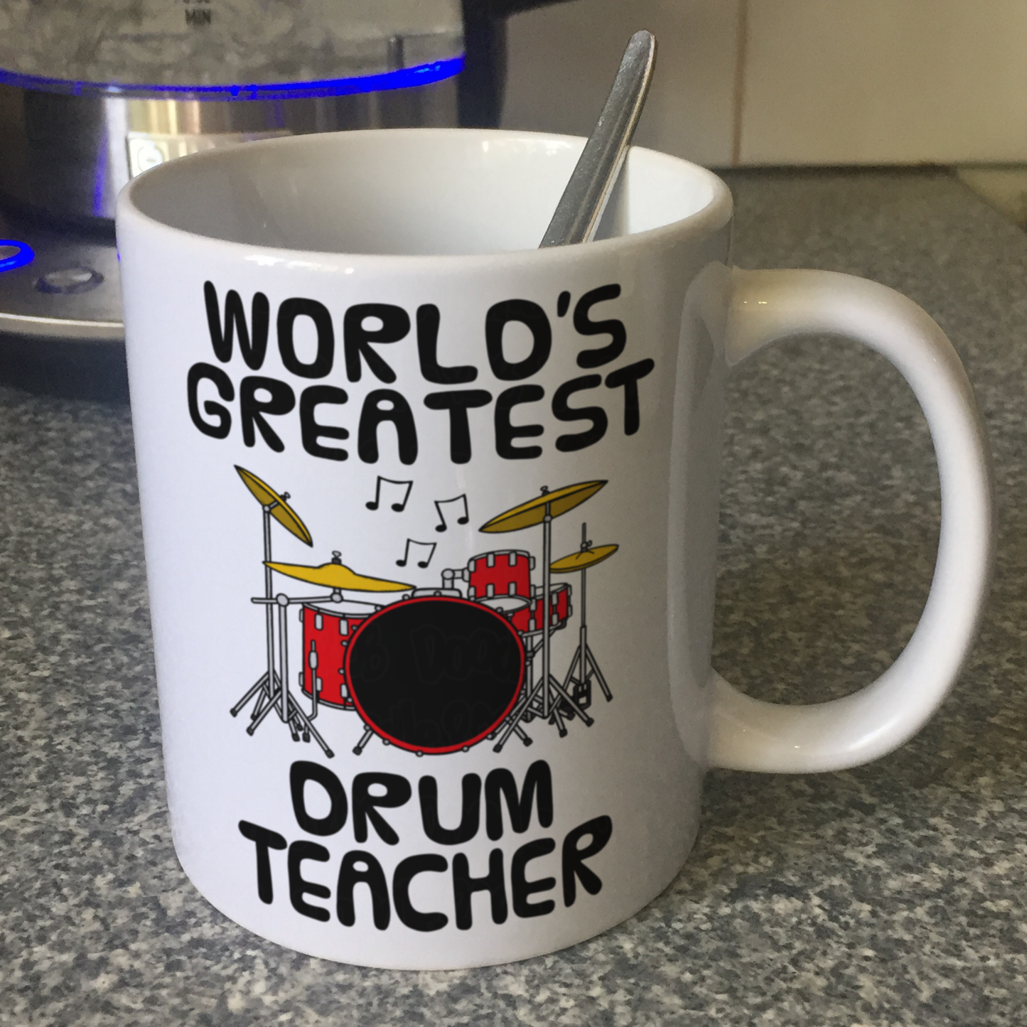 Drum Teacher Mug - World's Greatest Drum Teacher - Music Teacher Gift