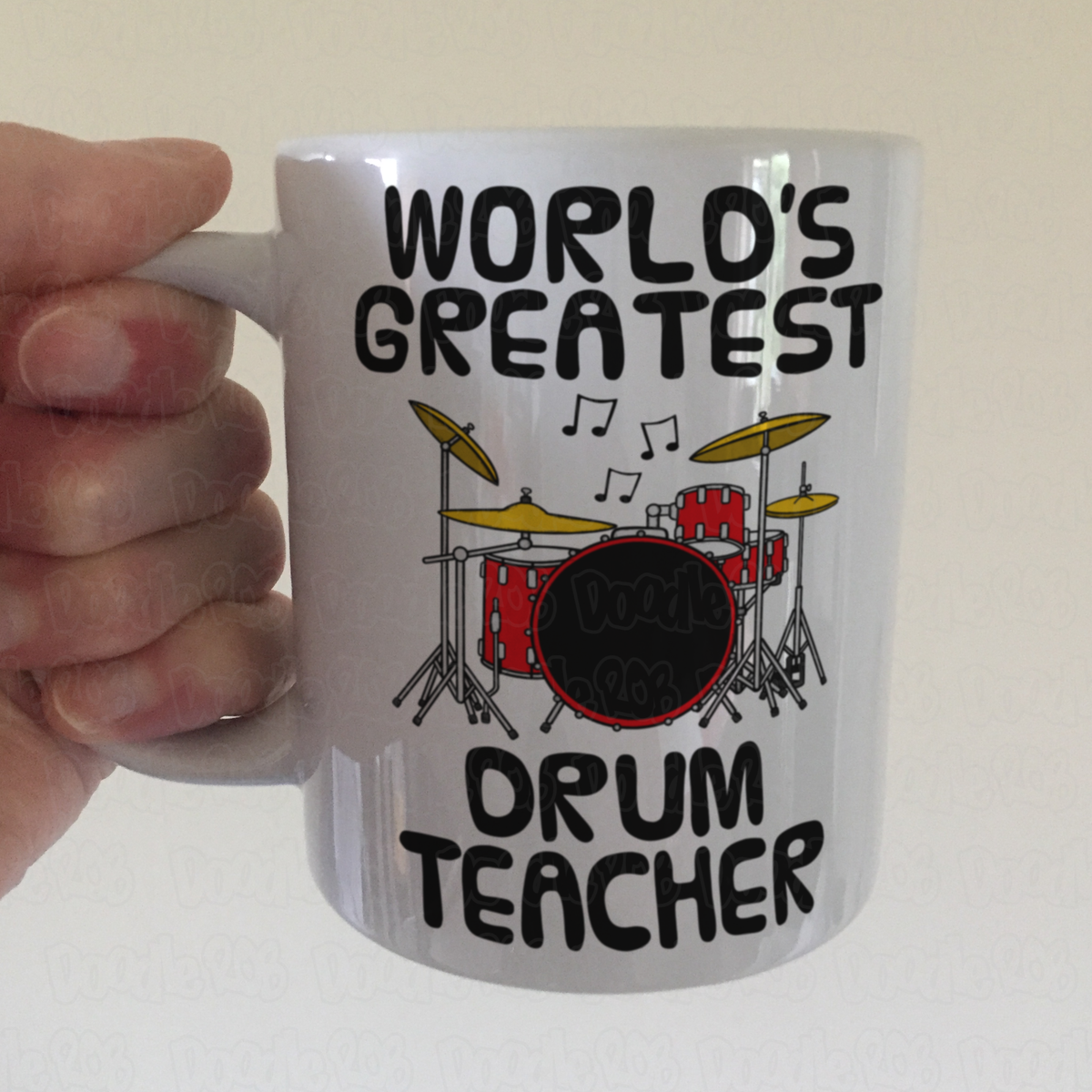 Drum Teacher Mug - World's Greatest Drum Teacher - Music Teacher Gift