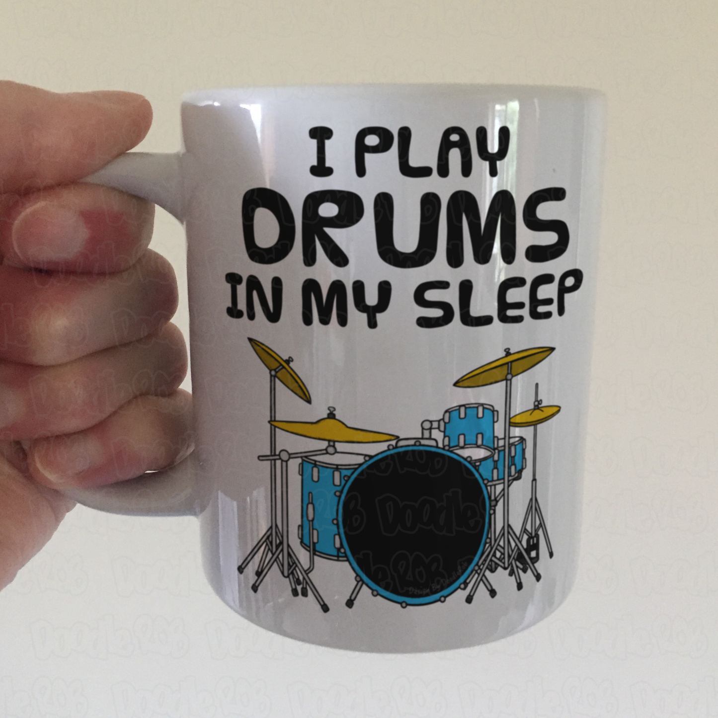 Funny Drummer Mug - I Play Drums In My Sleep - Percussionist Musician Gift