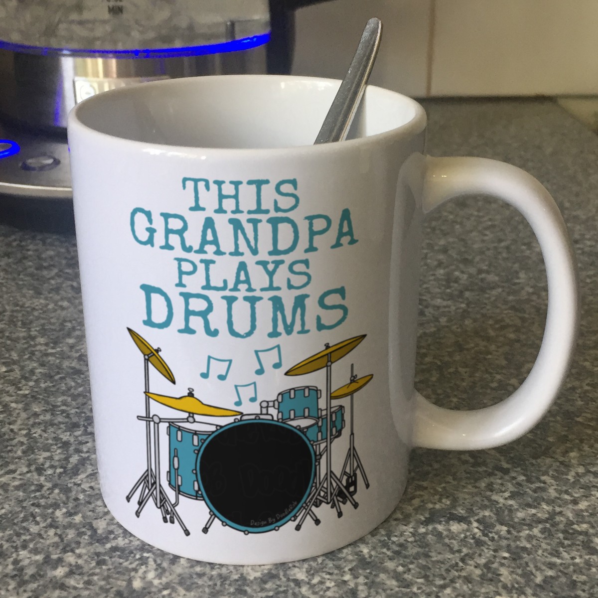Drummer Father's Day Mug - This Grandpa Plays Drums - Percussionist Musician Gift