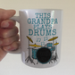 Drummer Father's Day Mug - This Grandpa Plays Drums - Percussionist Musician Gift