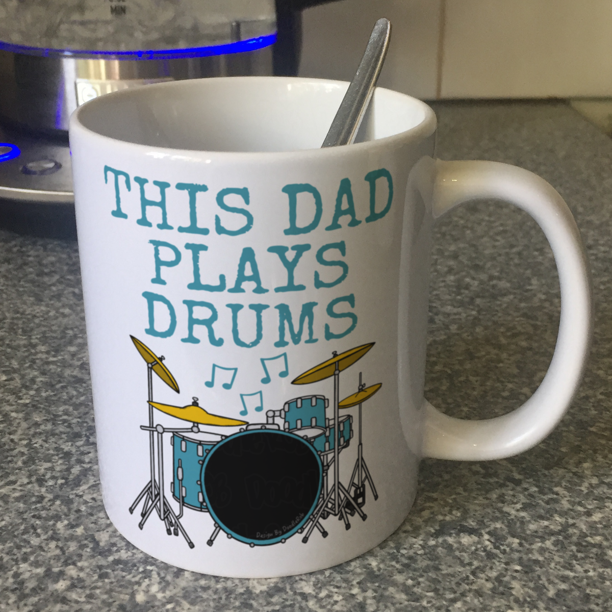 Drummer Father's Day Mug - This Dad Plays Drums - Percussionist Musician Gift