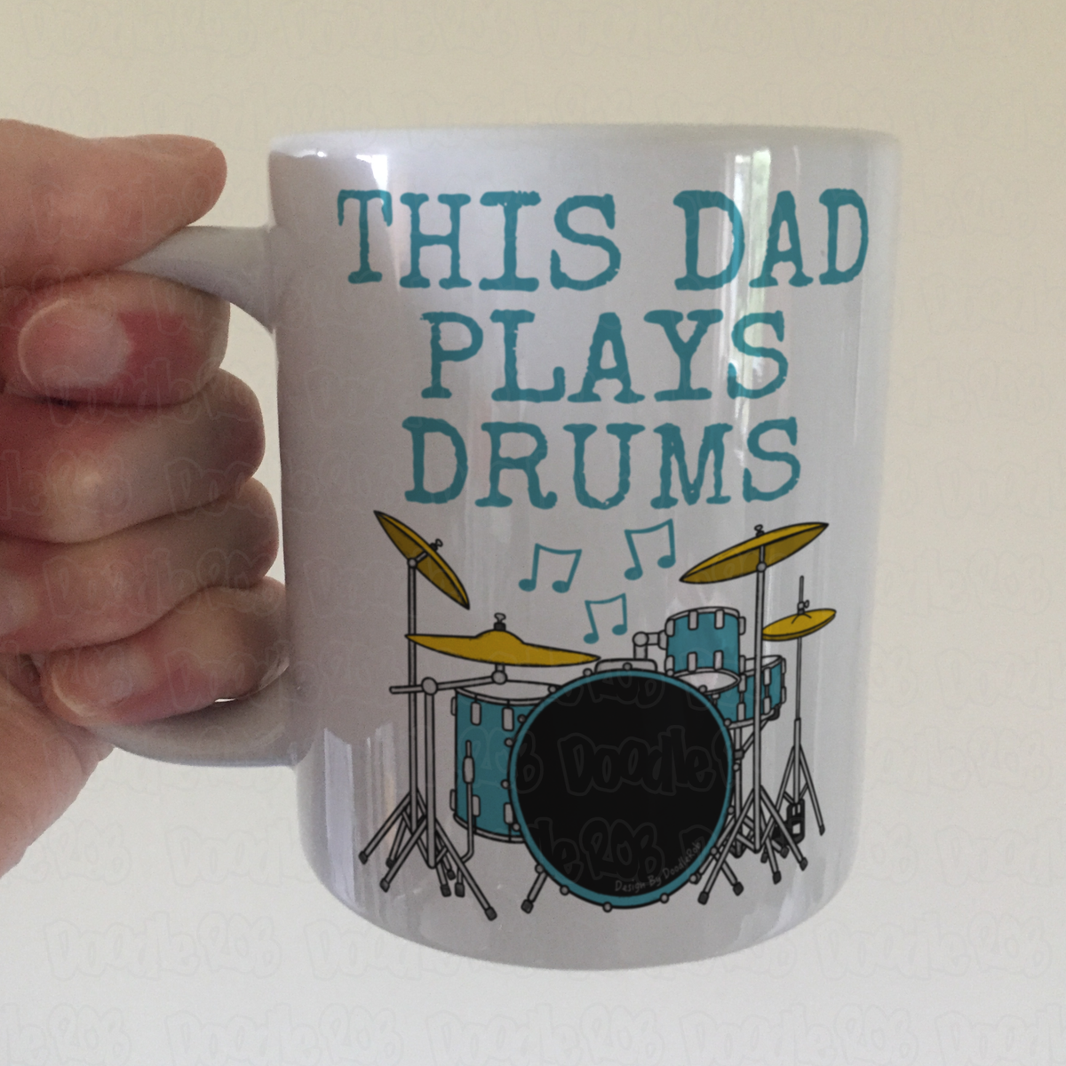 Drummer Father's Day Mug - This Dad Plays Drums - Percussionist Musician Gift
