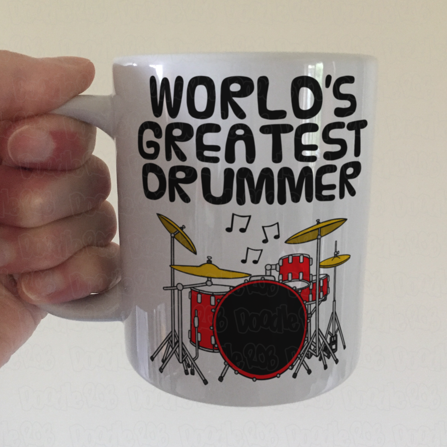 Funny Drummer Mug - World's Greatest Drummer - Drum Teacher Gift - Drum Kit Mug