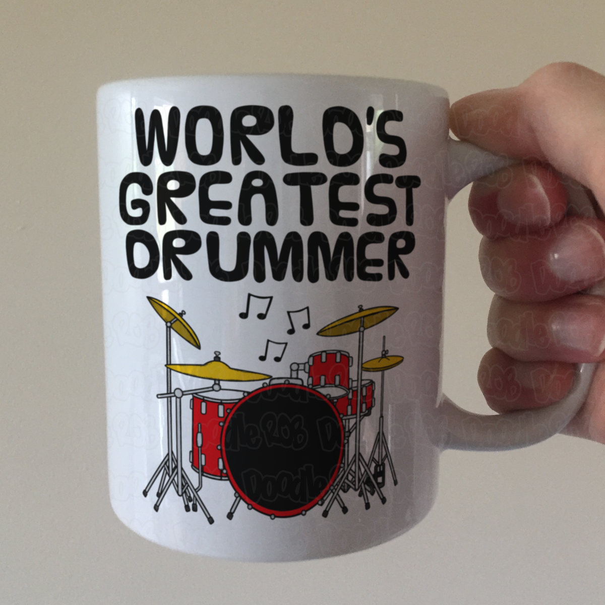 Funny Drummer Mug - World's Greatest Drummer - Drum Teacher Gift - Drum Kit Mug