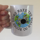 Drummer Mug - Drums Make The World Go Round - Gift For Drum Teacher - Earth Day Mug