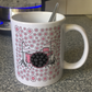 Drummer Floral Mug (Pink Flowers) - Female Drummer - Percussionist Musician Gift For Girl