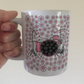 Drummer Floral Mug (Pink Flowers) - Female Drummer - Percussionist Musician Gift For Girl