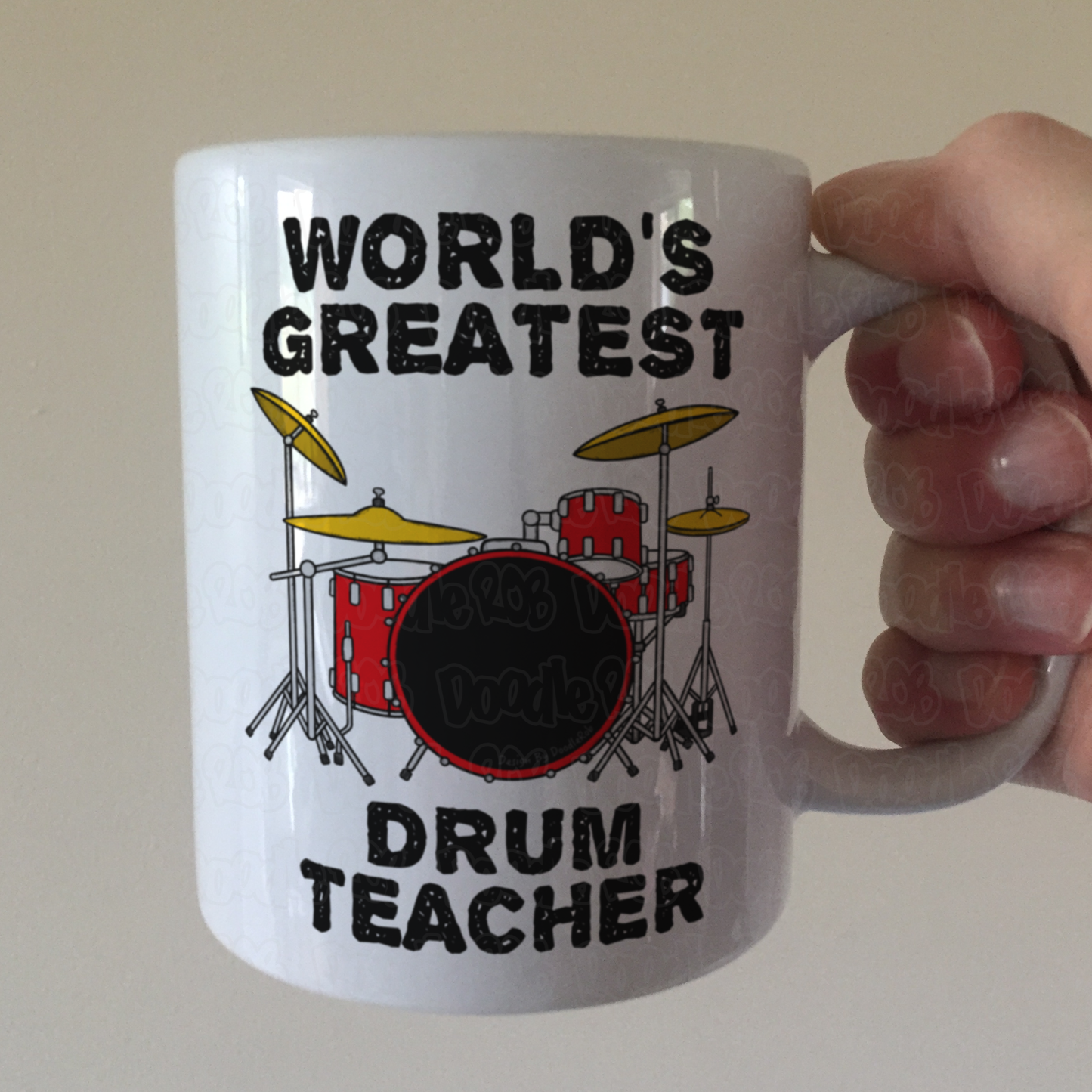 Drum Teacher Mug - World's Greatest Drum Teacher - Music Teacher Gift