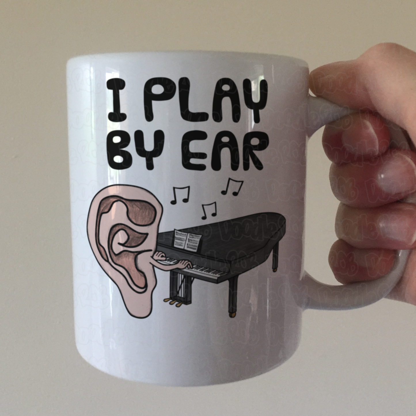 Funny Piano Mug - I Play By Ear - Funny Gift For Pianist - Funny Mug For Musician