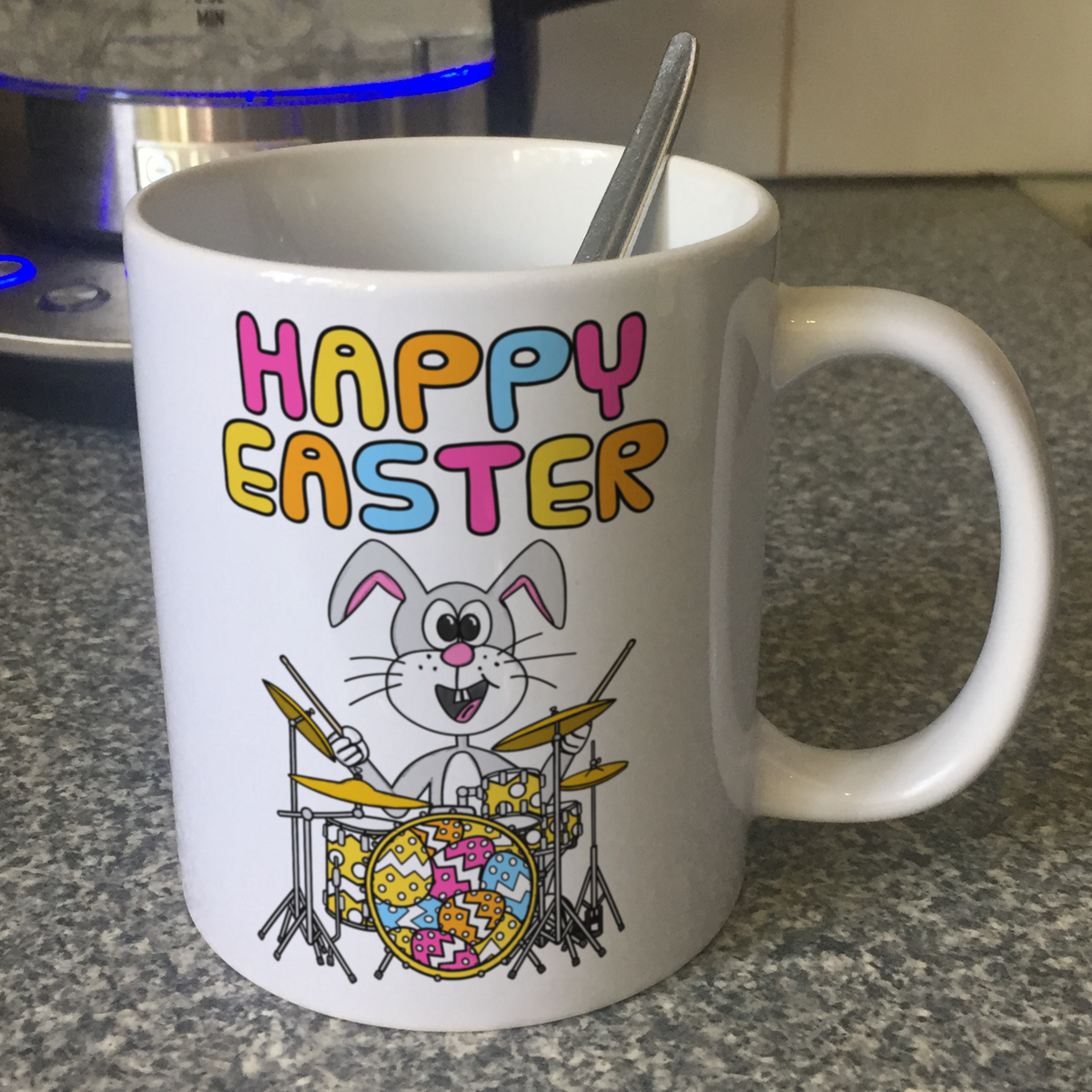 Easter Drummer Mug - Easter Bunny Playing Drums - Easter Gift For Kids