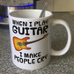 Funny Electric Guitar Mug - When I Play Guitar, I Make People Cry - Guitarist Musician Gift