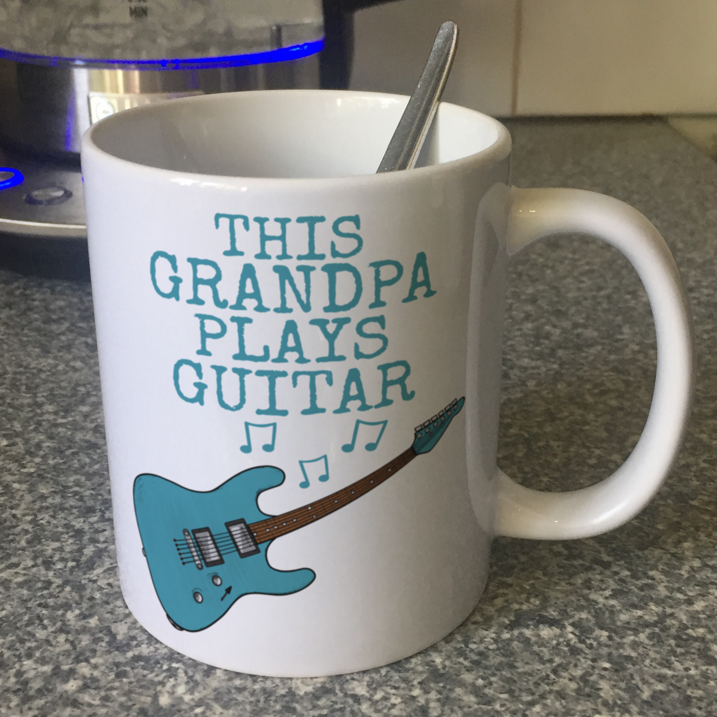 Electric Guitar Father's Day Mug - This Grandpa Plays Guitar - Guitarist Musician Gift