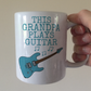 Electric Guitar Father's Day Mug - This Grandpa Plays Guitar - Guitarist Musician Gift