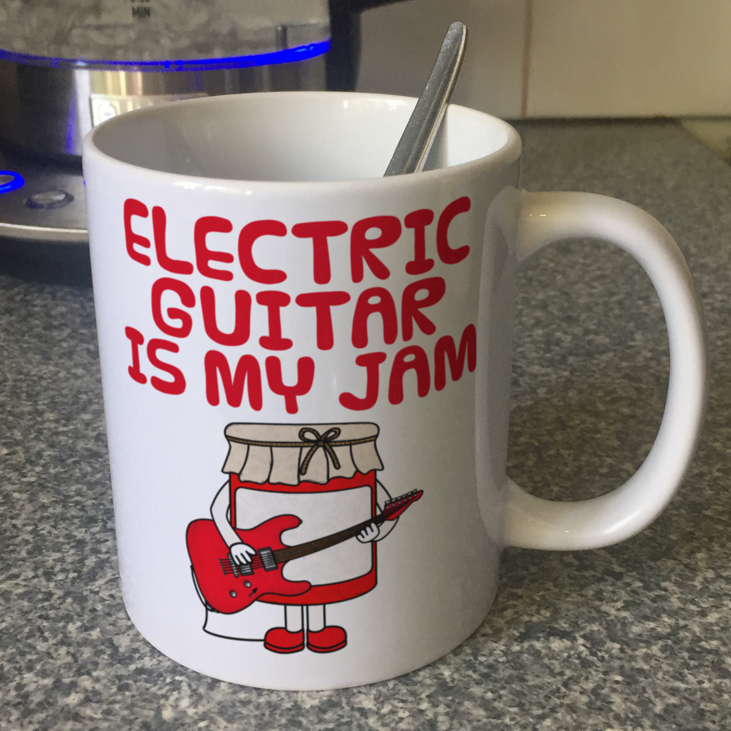 Funny Electric Guitar Mug - Playing Guitar Is My Jam - Gift For Guitarist - Music Teacher Gift