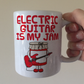 Funny Electric Guitar Mug - Playing Guitar Is My Jam - Gift For Guitarist - Music Teacher Gift