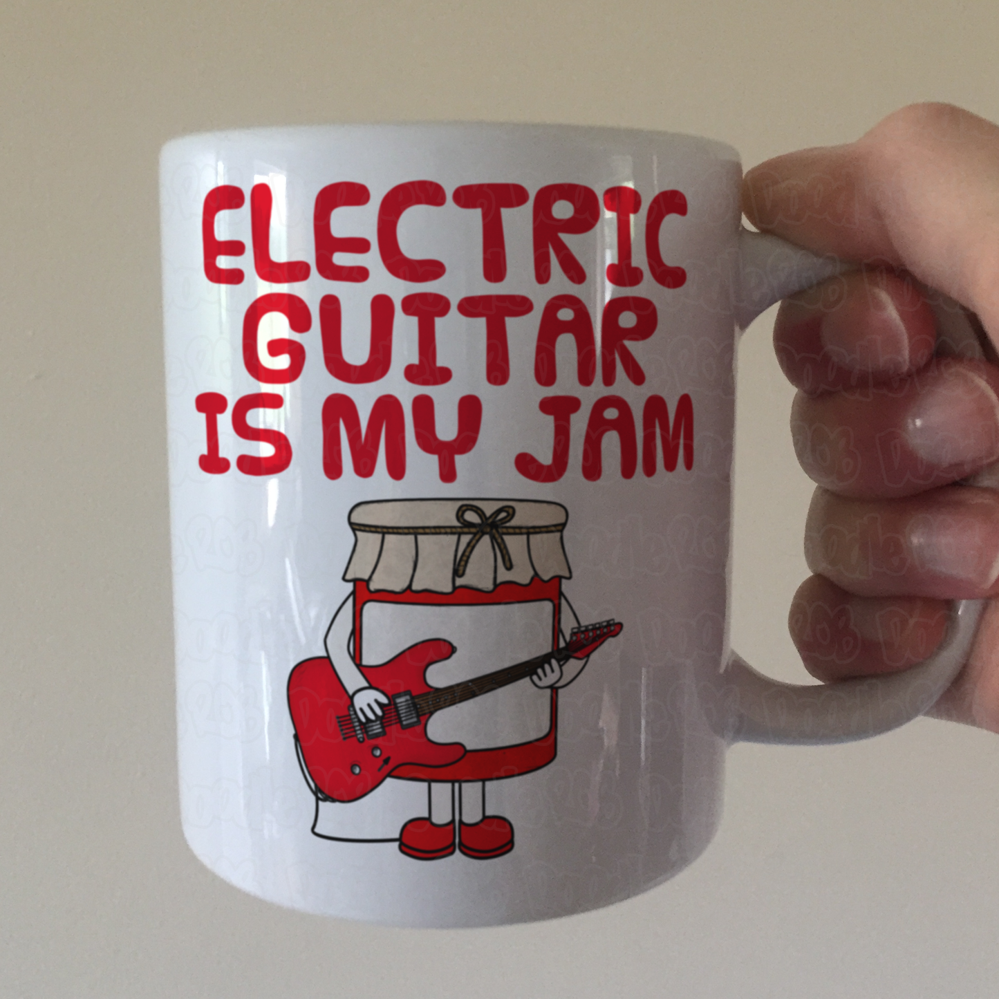 Funny Electric Guitar Mug - Playing Guitar Is My Jam - Gift For Guitarist - Music Teacher Gift