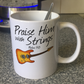 Church Guitarist Mug (Electric Guitar) - Praise Him With Strings (Psalm 150) - Worship Guitar Mug