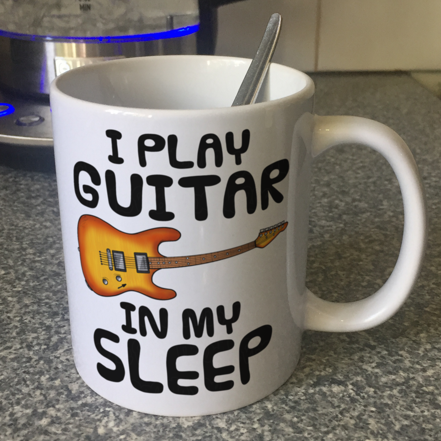 Funny Electric Guitar Mug - I Play Guitar In My Sleep - Guitarist Musician Gift
