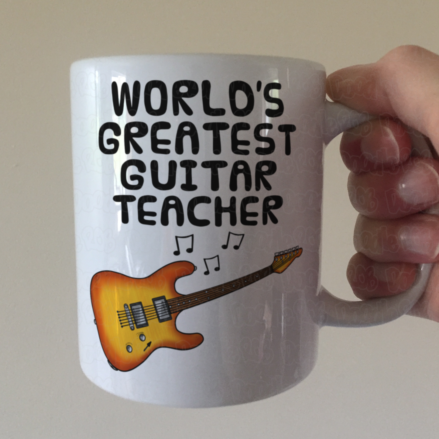 Guitar Teacher Mug - World's Greatest Guitar Teacher - Gift For Electric Guitarist