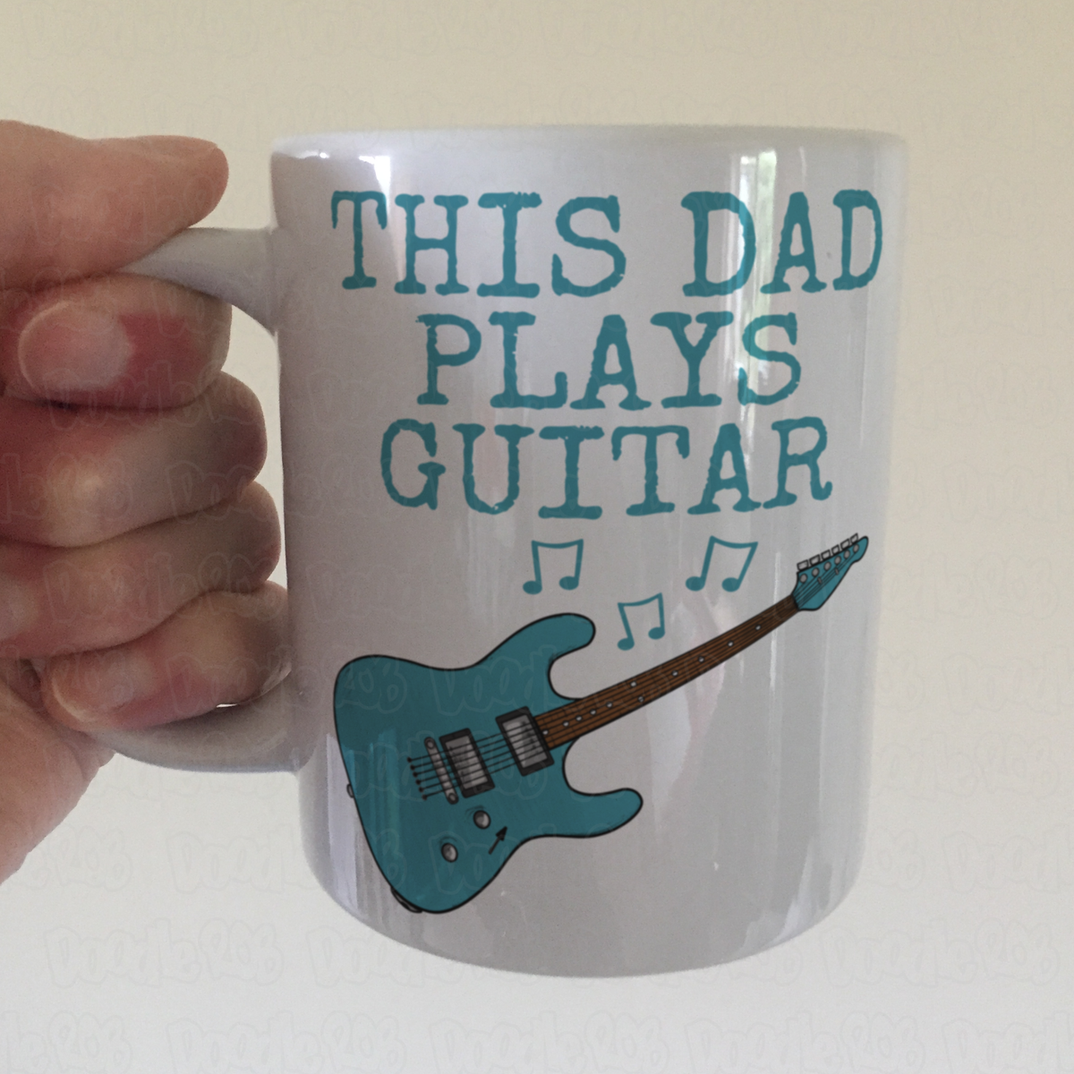 Electric Guitar Father's Day Mug - This Dad Plays Guitar - Guitarist Musician Gift