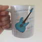 Electric Guitar Notation Mug (Blue) - Guitarist Gift - Guitar Teacher Mug - Gift For Musician