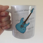 Electric Guitar Notation Mug (Blue) - Guitarist Gift - Guitar Teacher Mug - Gift For Musician