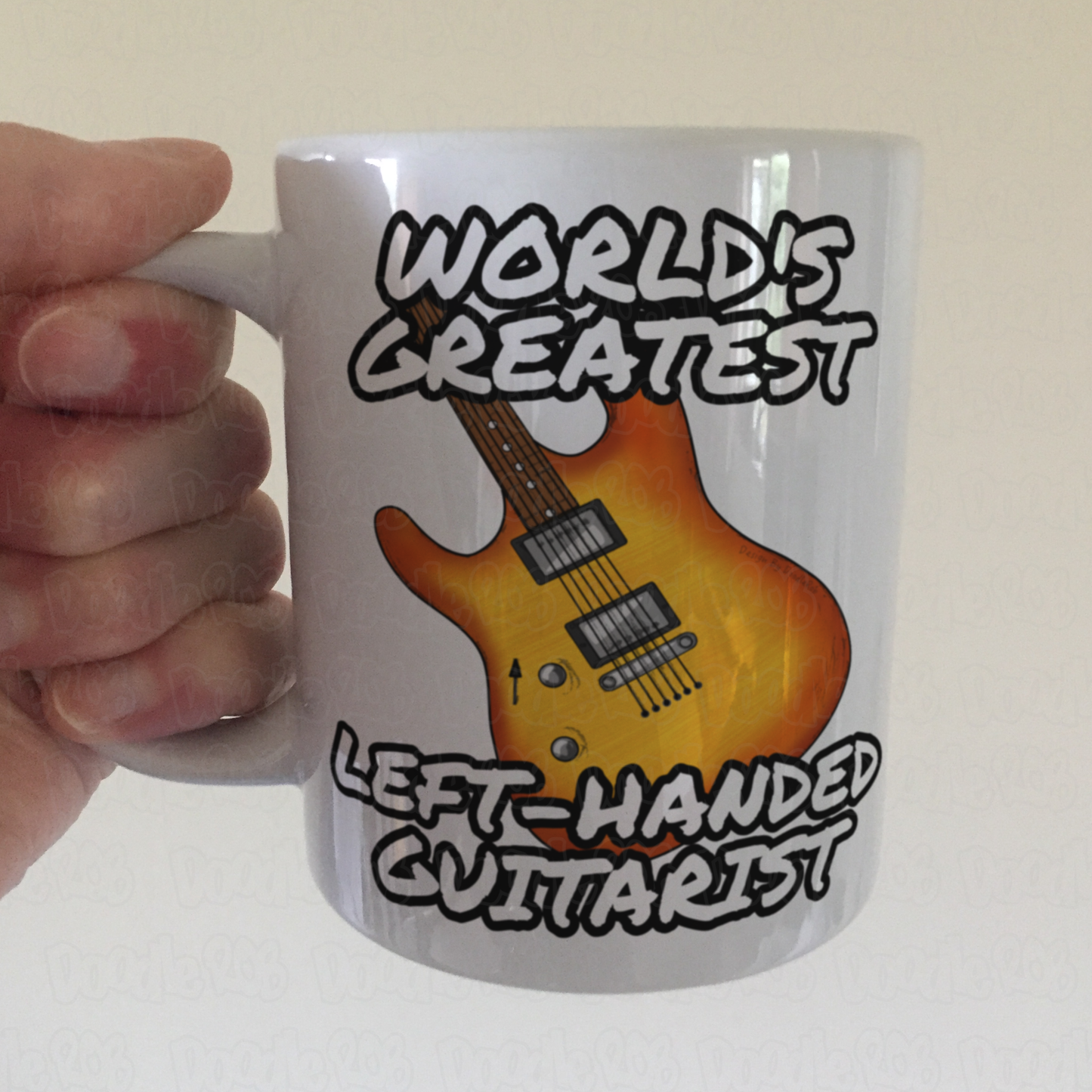 Left Handed Guitar Mug - World's Greatest Left-Handed Guitarist - Gift For Lefty Guitarist