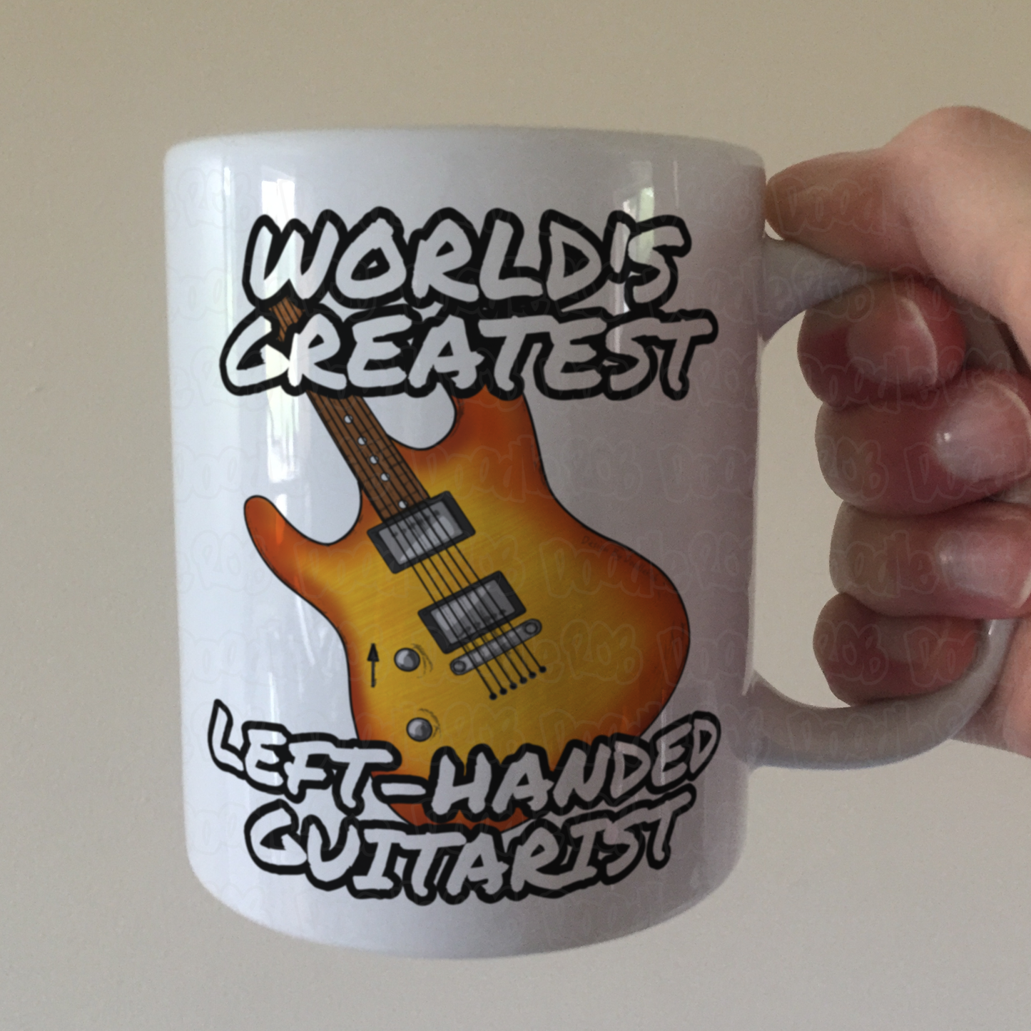 Left Handed Guitar Mug - World's Greatest Left-Handed Guitarist - Gift For Lefty Guitarist