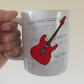 Electric Guitar Notation Mug (Red) - Guitarist Gift - Guitar Teacher Mug - Gift For Musician