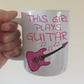 Pink Electric Guitar Mug - This Girl Plays Guitar - Female Guitarist Gift - Guitar Gift For Girl