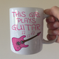 Pink Electric Guitar Mug - This Girl Plays Guitar - Female Guitarist Gift - Guitar Gift For Girl