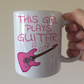 Pink Electric Guitar Mug - This Girl Plays Guitar - Female Guitarist Gift - Guitar Gift For Girl