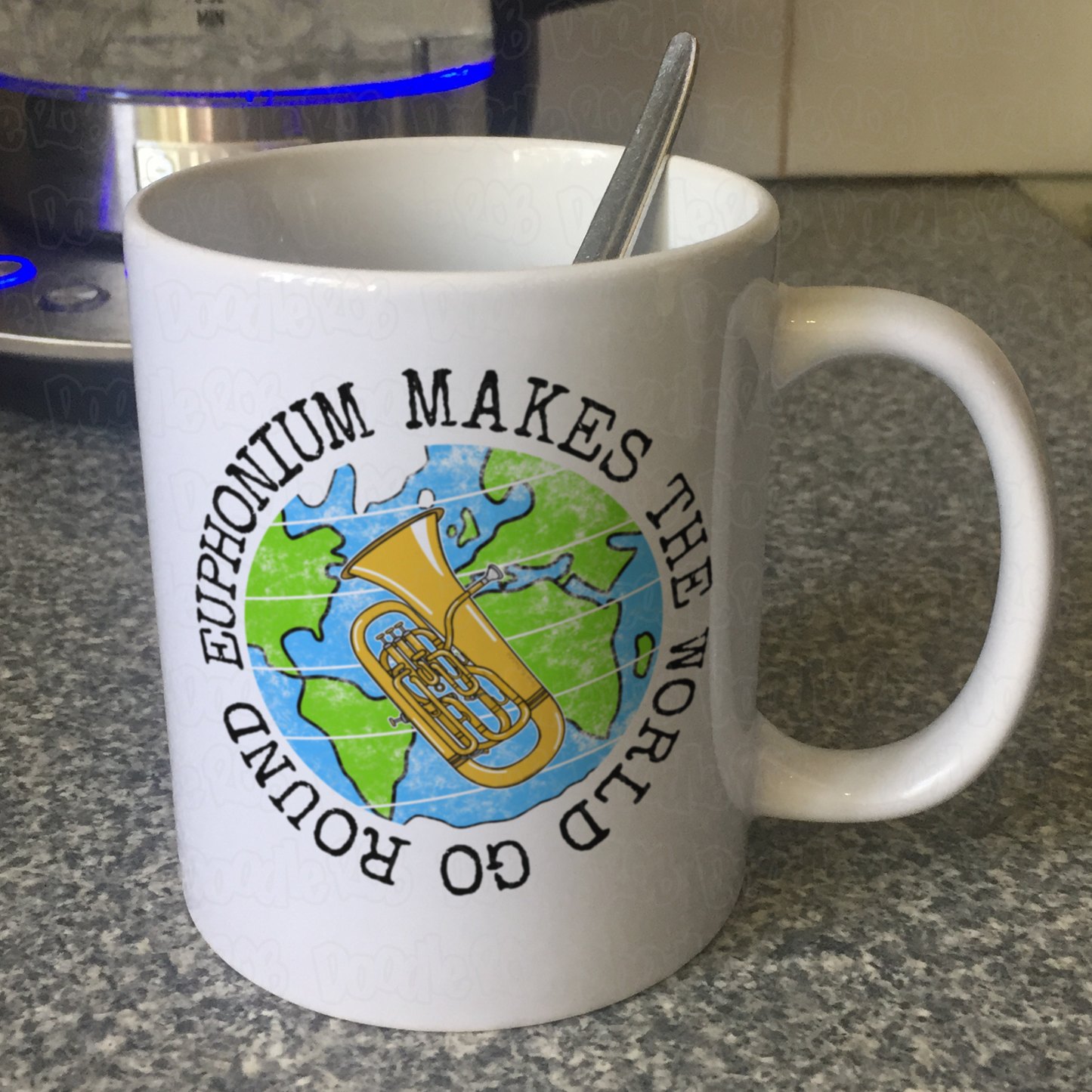 Euphonium Mug - Euphonium Makes The World Go Round - Euphoniumist - Brass Teacher Mug