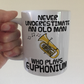 Funny Euphonium Mug - Never Underestimate An Old Man Who Plays Euphonium - Brass Musician Gift For Him