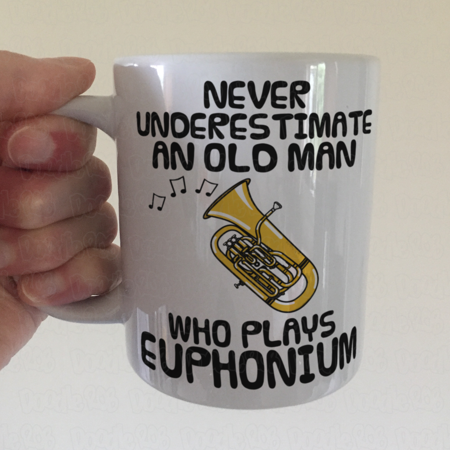 Funny Euphonium Mug - Never Underestimate An Old Man Who Plays Euphonium - Brass Musician Gift For Him