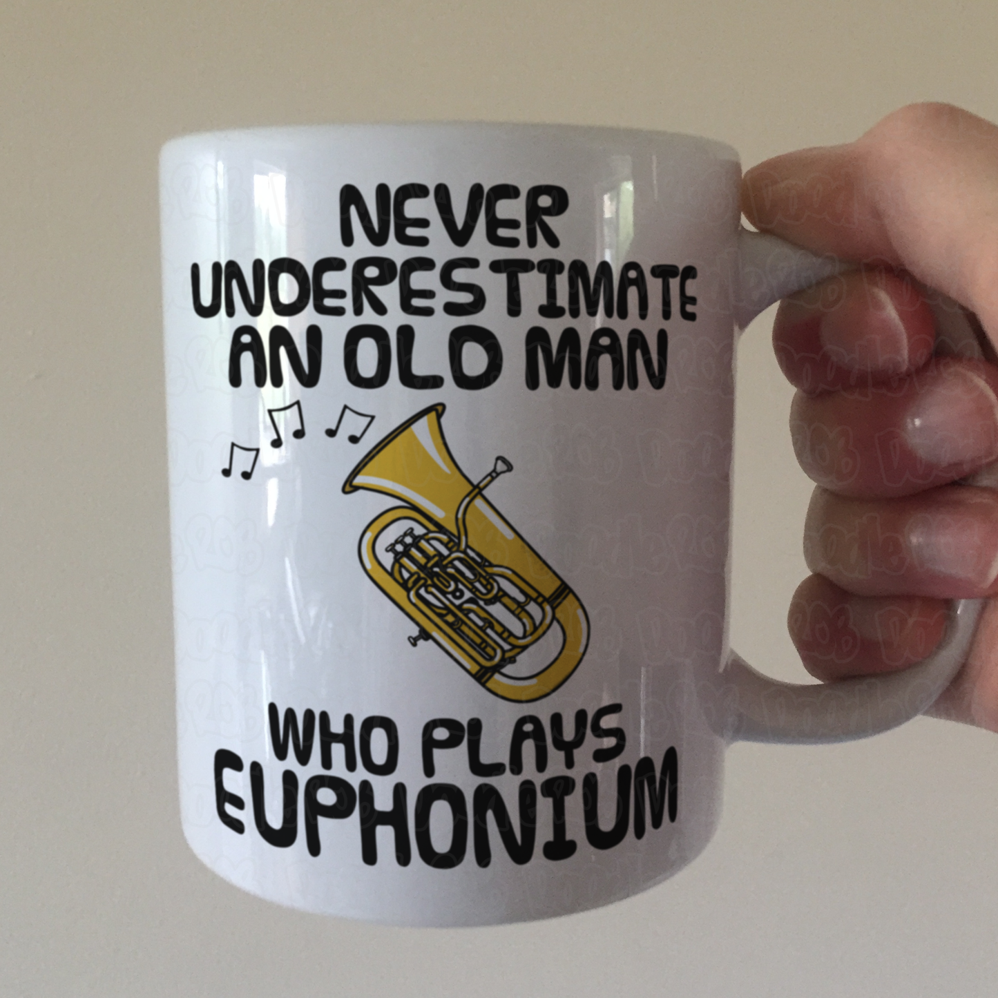Funny Euphonium Mug - Never Underestimate An Old Man Who Plays Euphonium - Brass Musician Gift For Him