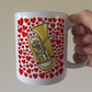 Euphonium With Hearts Mug - Gift For Euphoniumist - Brass Musician Valentines Anniversary Gift