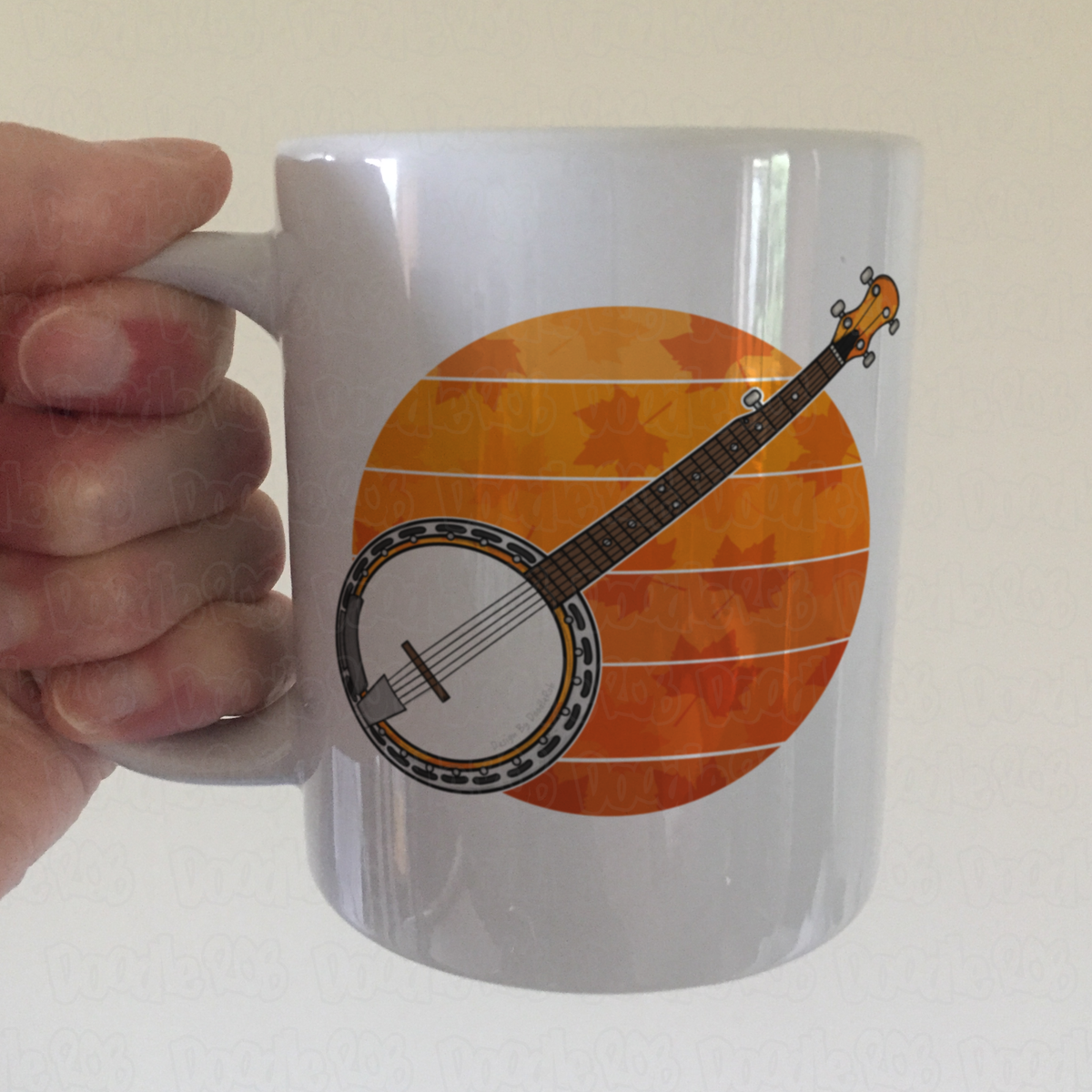 Autumn Banjo Mug - Banjo Teacher Mug - Folk Musician Gift