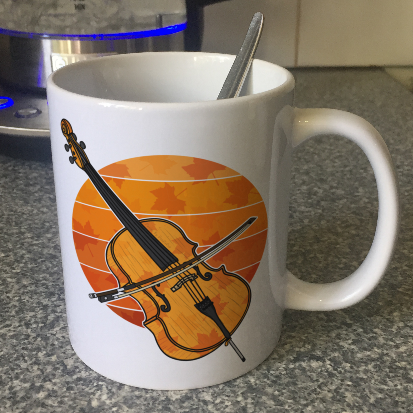 Autumn Cello Mug - Cellist Mug - String Musician Gift