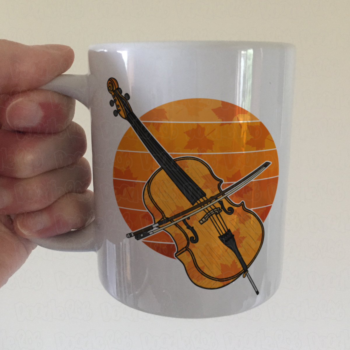 Autumn Cello Mug - Cellist Mug - String Musician Gift