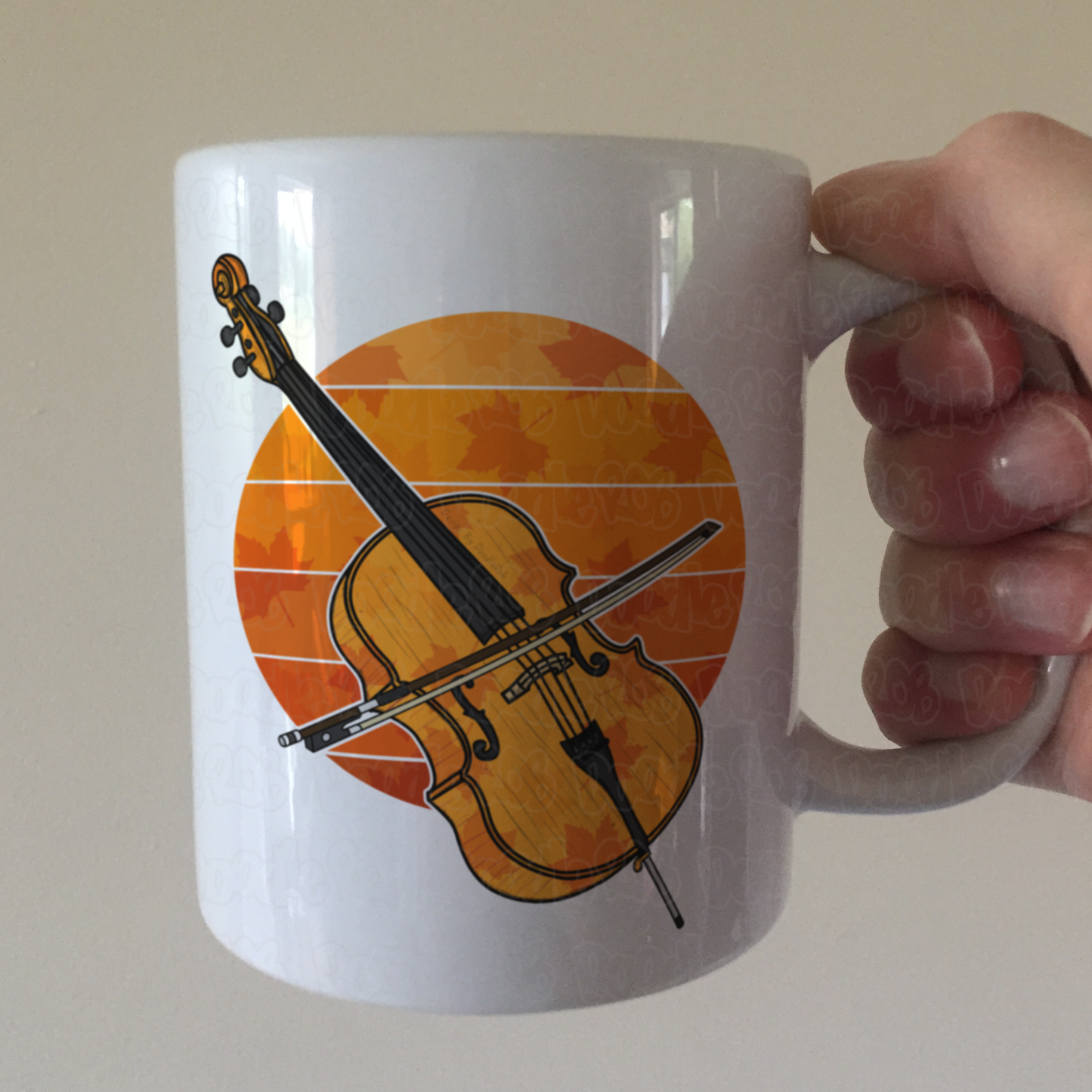 Autumn Cello Mug - Cellist Mug - String Musician Gift