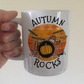 Autumn Drummer Mug - Autumn Rocks - Back To School Gift For Drum Teacher