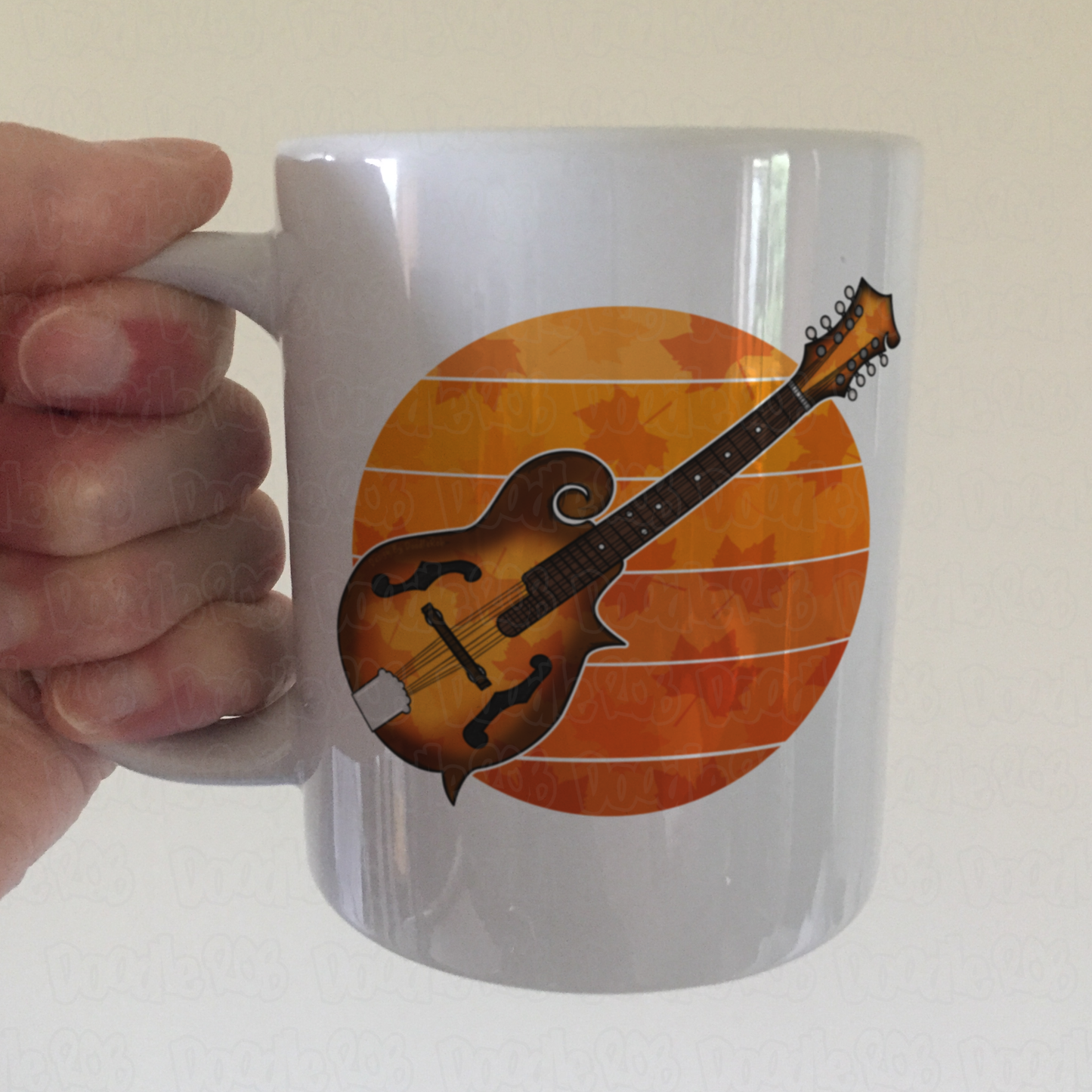 Autumn Mandolin Mug - Mandolinist Gift - Mandolin Teacher - Folk Musician Gift